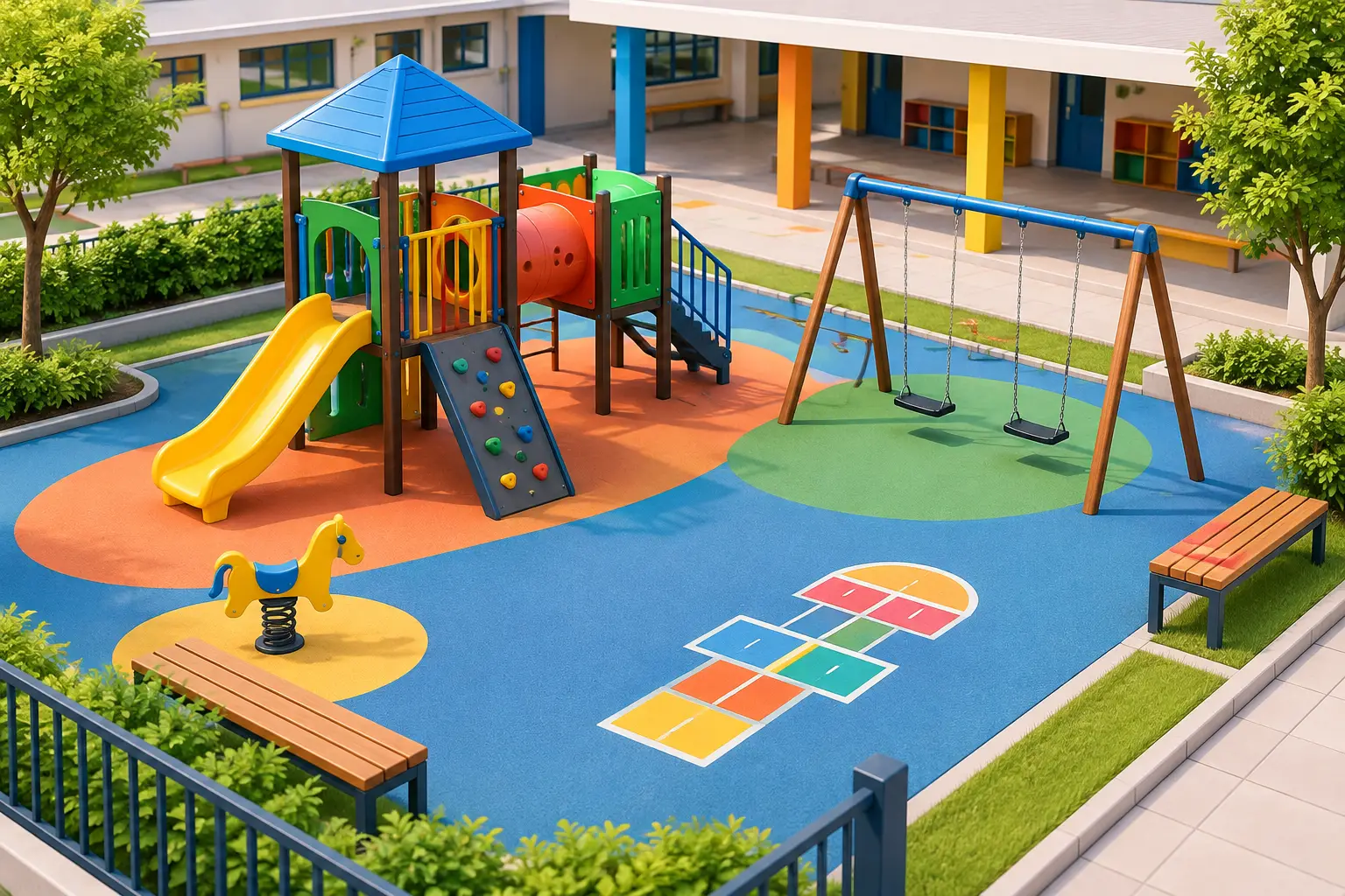 Como montar área recreativa escolar segura